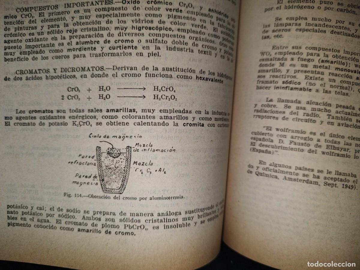 Libros de segunda mano de ciencias: 79- QU&Iacute;MICA GENERAL ELEMENTAL - MANUEL DELF&Iacute;N FIGUEROA - 1954 - Foto 12