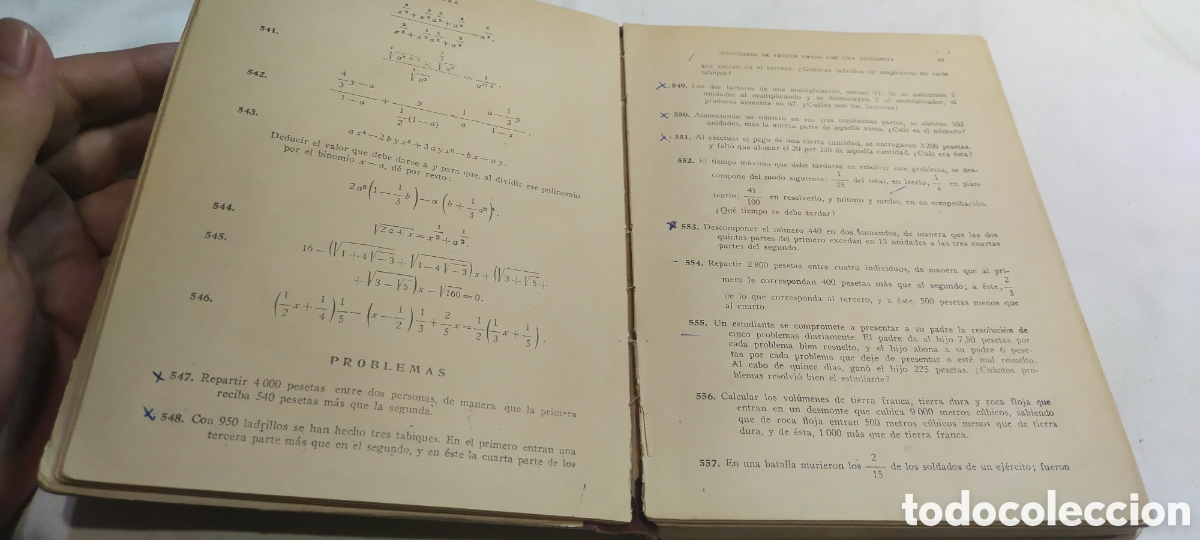 Libros de segunda mano de ciencias: Ejercicios y problemas de &aacute;lgebra 1765 problemas resueltos. Matem&aacute;ticas 1966 - Foto 6