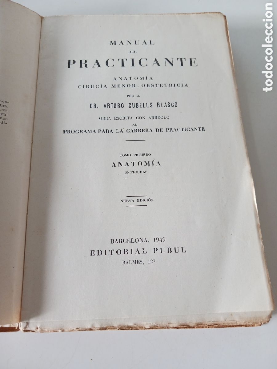 Libros de segunda mano: Compendio de anatom&iacute;a Dr A. Cubells Blasco 1949 - Foto 3