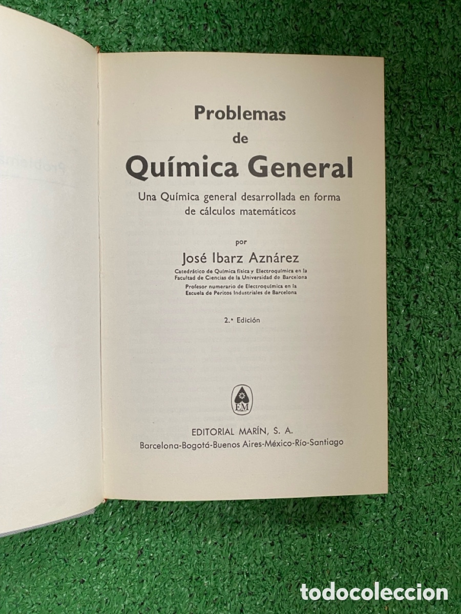 Libros de segunda mano de ciencias: Problemas de qu&iacute;mica general - Jose Ibarz 2&ordf; edici&oacute;n - Foto 3