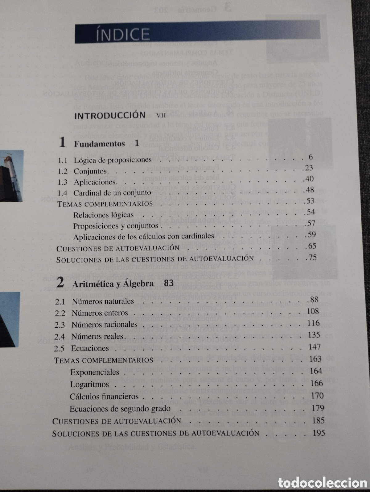 Libros de segunda mano de ciencias: INTRODUCCI&Oacute;N A LAS MATEM&Aacute;TICAS. ACCESO A LA UNIVERSIDAD (VV. AA.) - Foto 3