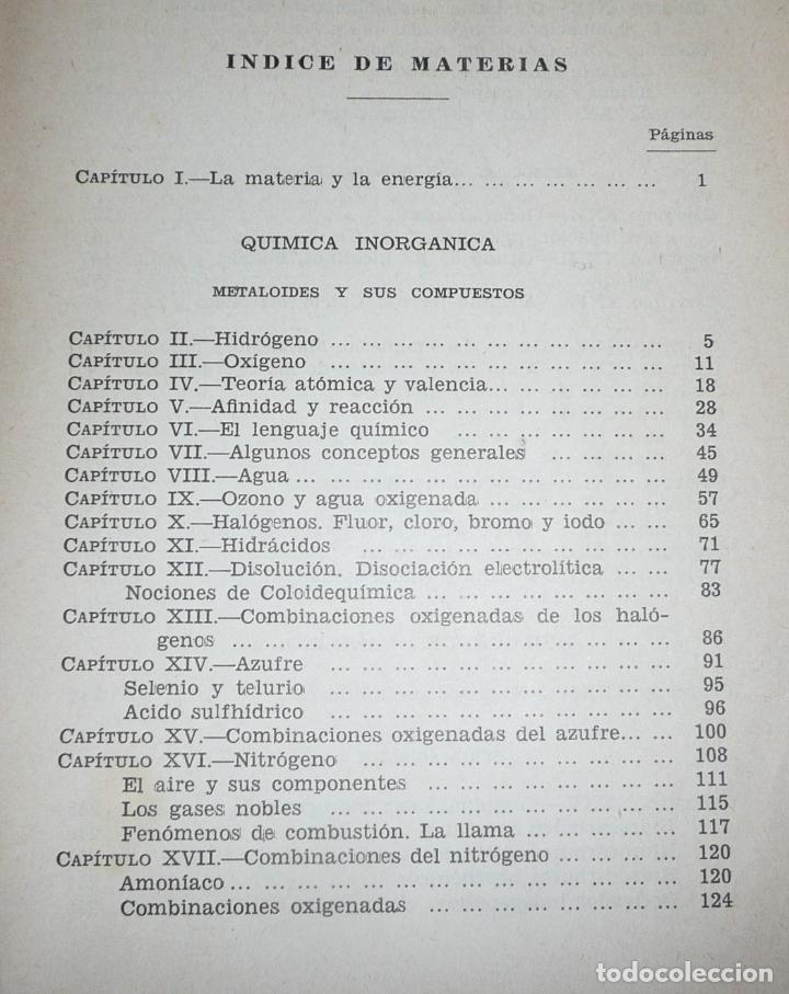 Libros de segunda mano de ciencias: Elementos de Qu&iacute;mica - Emilio Moreno Alca&ntilde;iz (1944) - Foto 3