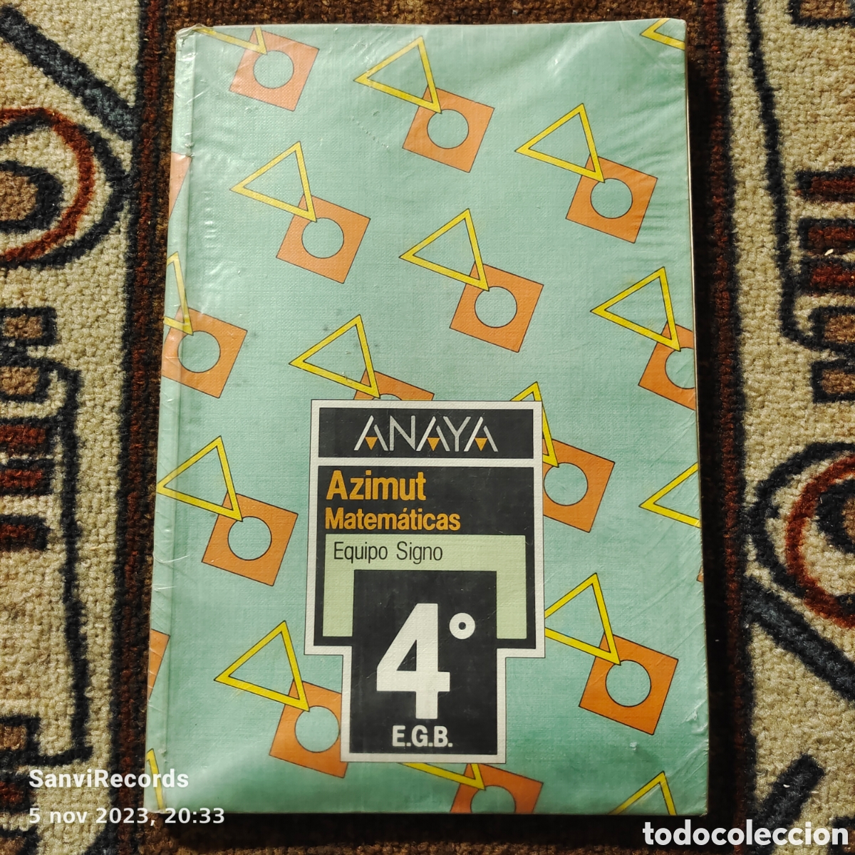 Libros de segunda mano de ciencias: AZIMUT MATEM&Aacute;TICAS, EQUIPO SIGNO 4&deg; E.G.B. (ANAYA) - Foto 1