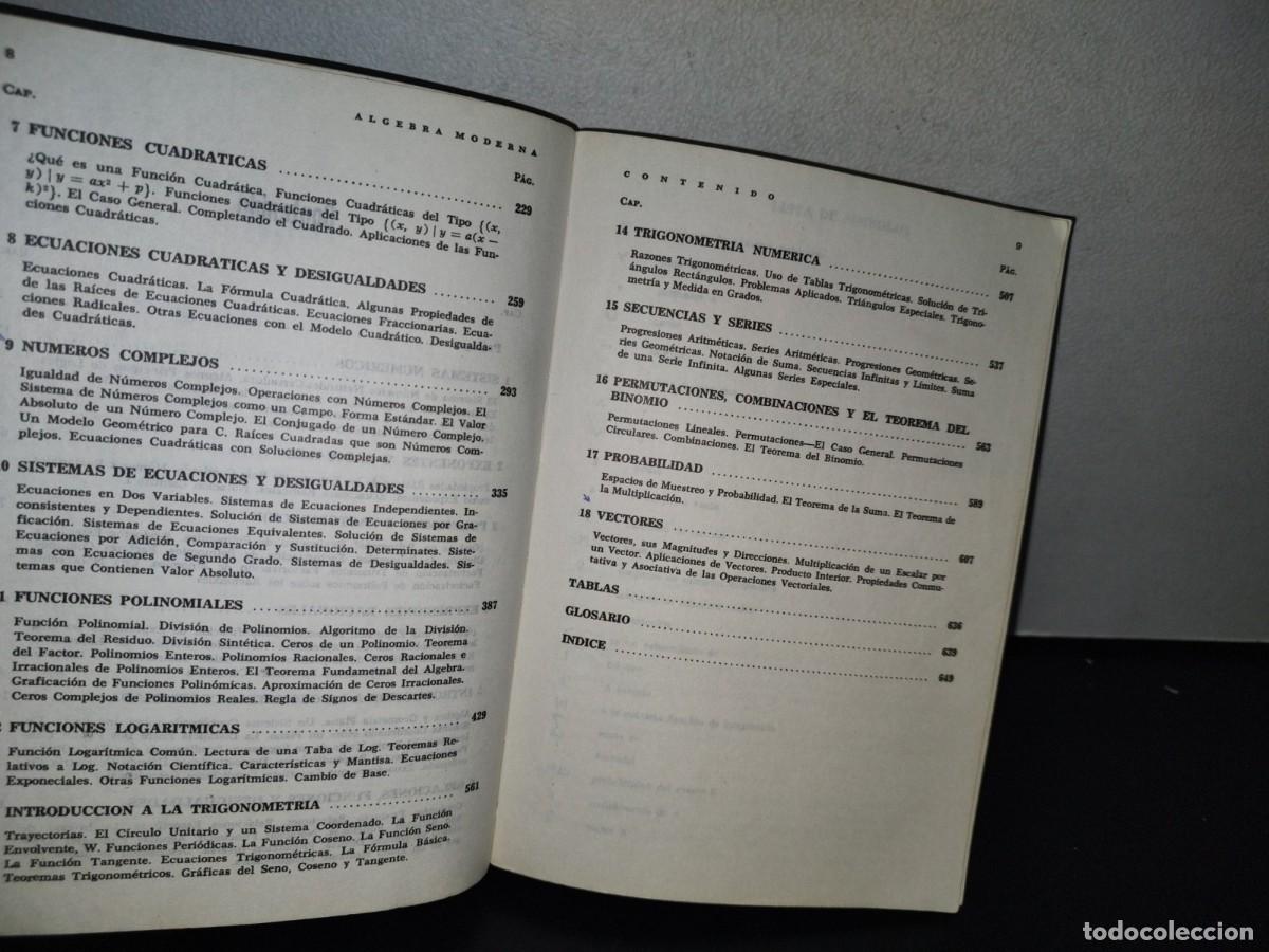 Libros de segunda mano de ciencias: 90- &Aacute;LGEBRA MODERNA - EUGENE NICHOLS, RALPH T. HEIMER - Foto 8