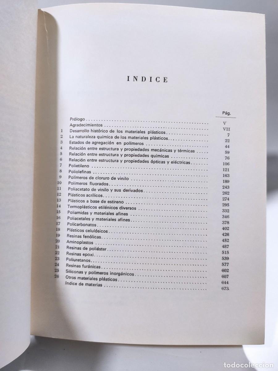 Libros de segunda mano de ciencias: MATERIALES PL&Aacute;STICOS - J. A. BRYDSON - Foto 11