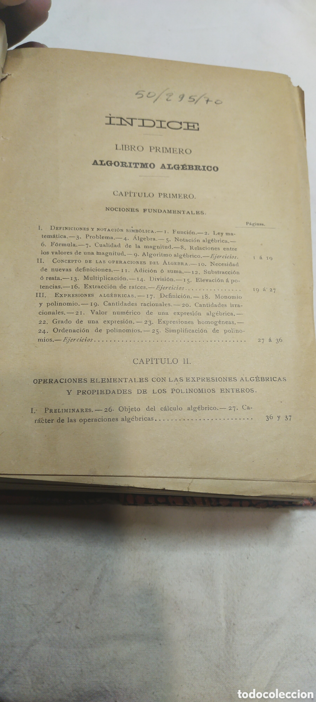 Libros de segunda mano de ciencias: Algoritmo algebraico. Matem&aacute;ticas. - Foto 1