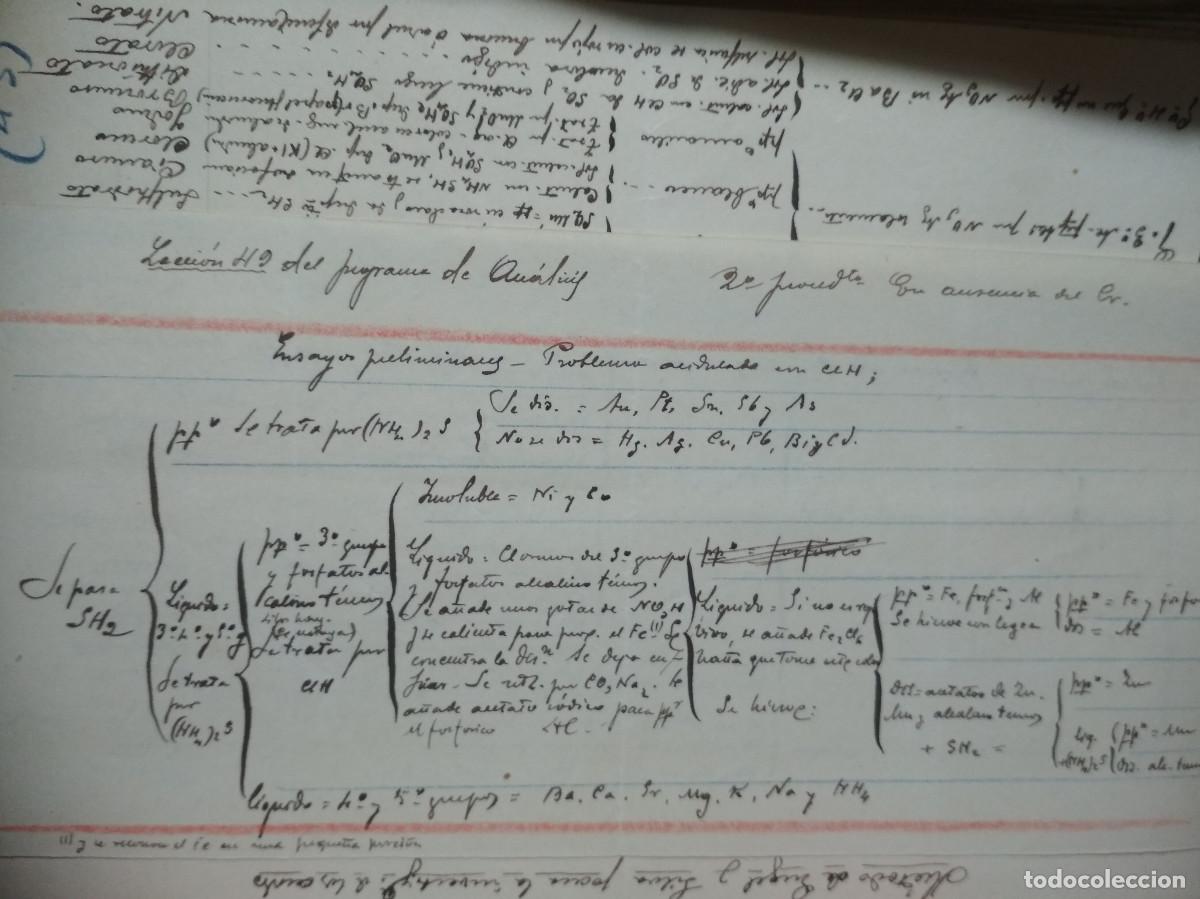 Libros de segunda mano de ciencias: Apuntes antiguos de Qu&iacute;mica 1905 - Foto 3