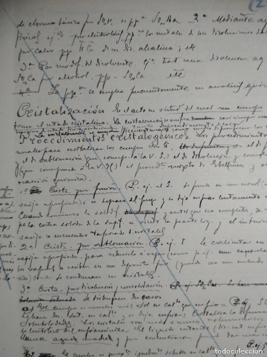 Libros de segunda mano de ciencias: Apuntes antiguos de Qu&iacute;mica 1905 - Foto 6