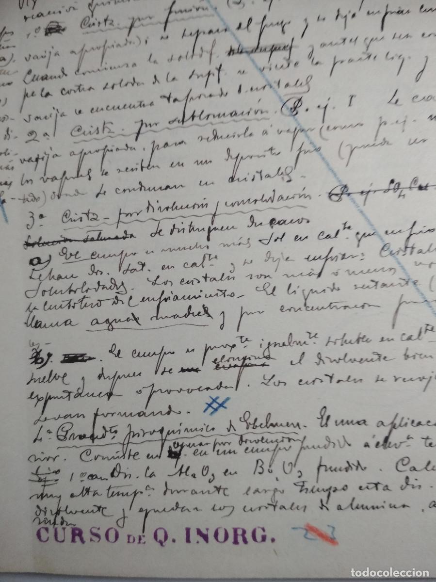 Libros de segunda mano de ciencias: Apuntes antiguos de Qu&iacute;mica 1905 - Foto 7