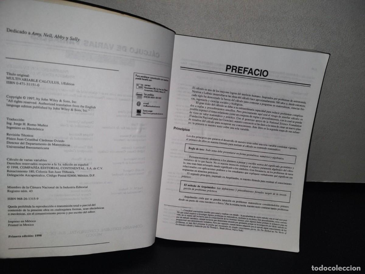 Libros de segunda mano de ciencias: 81- C&Aacute;LCULO DE VARIAS VARIABLES - WILLIAM G. MCCALLUM, ANDREW M. GLEASON - Foto 5