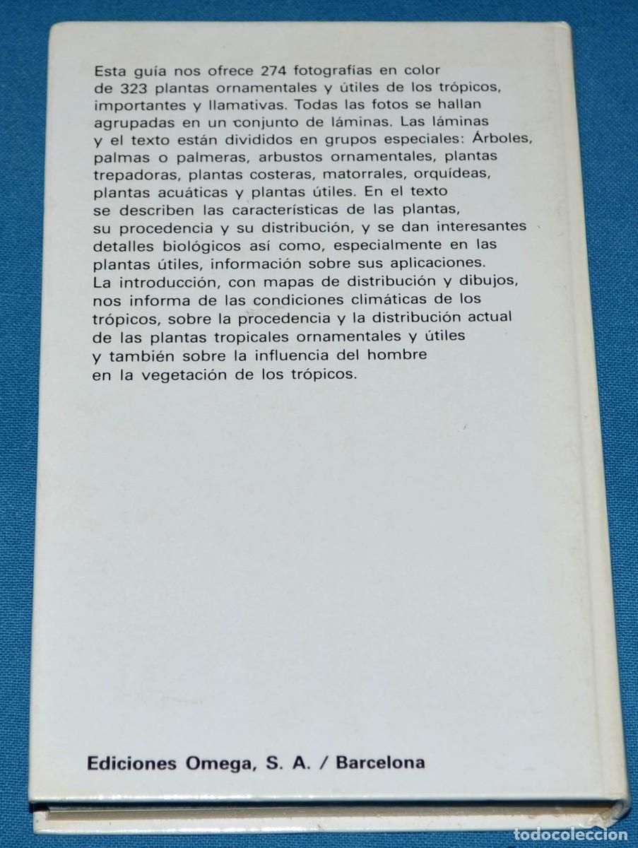 Libros de segunda mano: Libro gu&iacute;a de las plantas tropicales. Omega - Foto 2