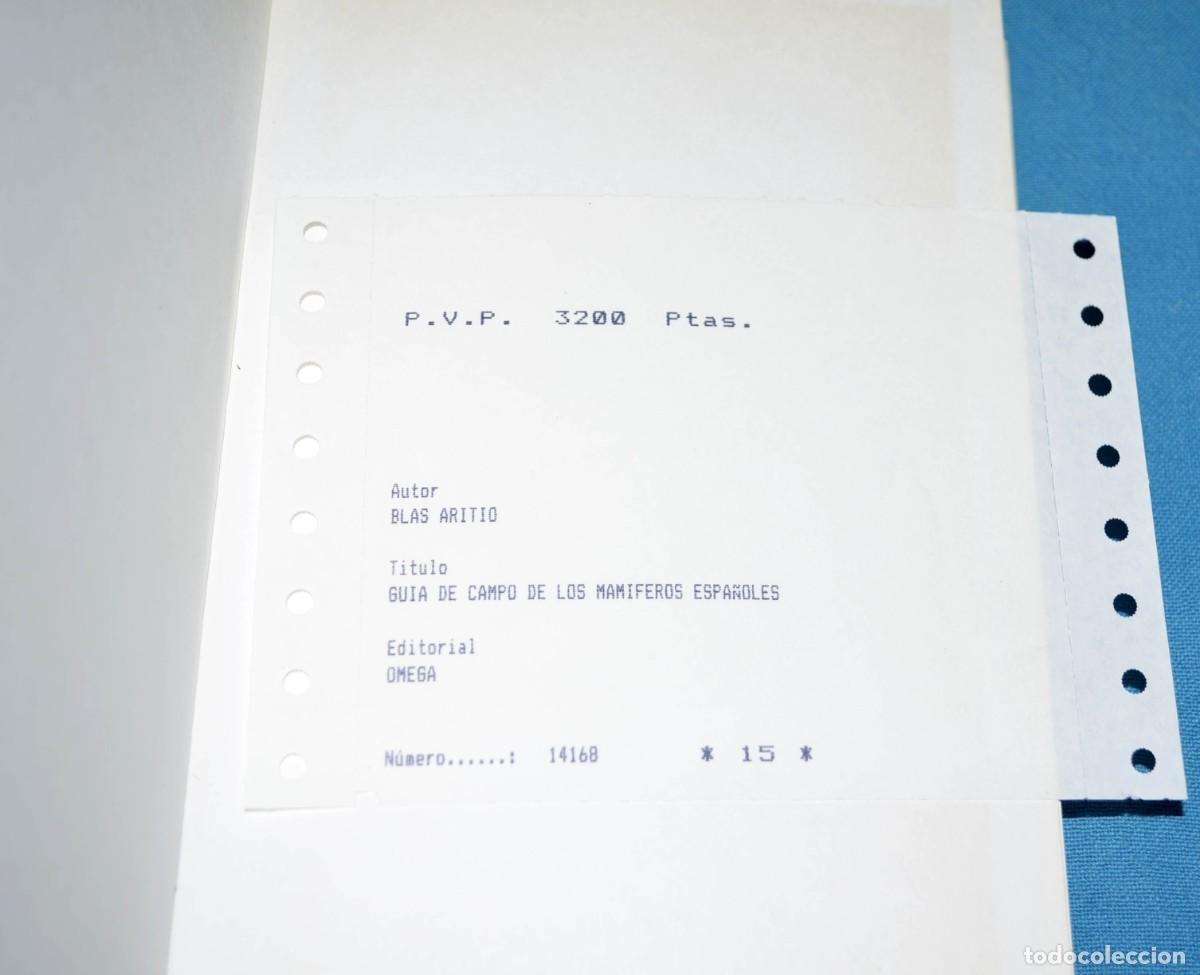 Libros de segunda mano: Libro gu&iacute;a de campo de los mam&iacute;feros espa&ntilde;oles. Omega. - Foto 3