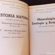 Libros de segunda mano: LOTE LIBROS PROF. DR. SALUSTIO ALVARADO. CURSO HISTORIA NATURAL I Y II. MINERALOGIA Y GEOLOGÍA