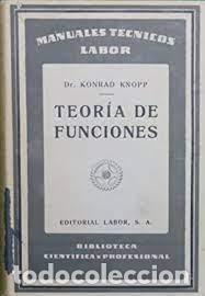 Libros de segunda mano de ciencias: teor&iacute;a de funciones Dr Konrad Knopp - Foto 1