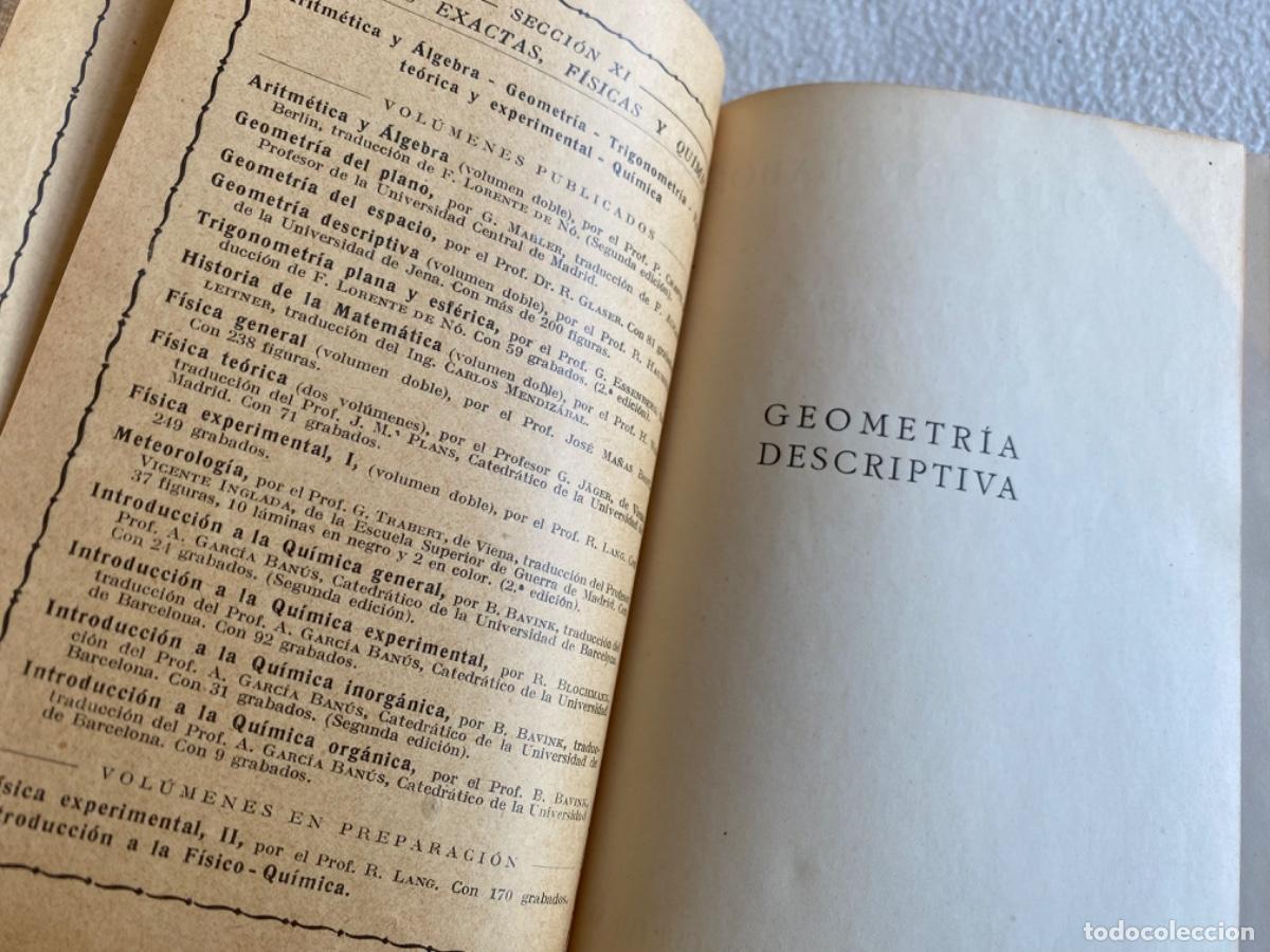 Libros de segunda mano de ciencias: Robert Haussner. Geometr&iacute;a descriptiva. Barcelona, 1928. Col. Labor. - Foto 6