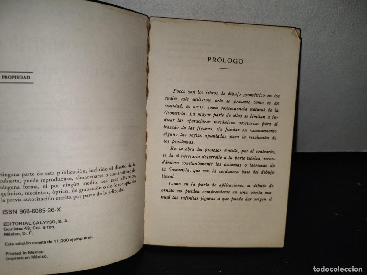 Libros de segunda mano de ciencias: 92- DIBUJO GEOM&Eacute;TRICO E INDUSTRIAL - A. ANTILLI - EDICIONES GILI 1983 - Foto 4