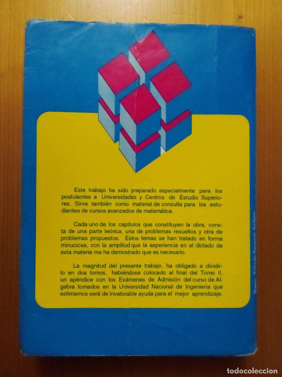 Libros de segunda mano de ciencias: CURSO TEORICO PRACTICO DE ALGEBRA, TOMO I, MAXIMO VILLON BEJAR, 1995, MATEMATICAS - Foto 2