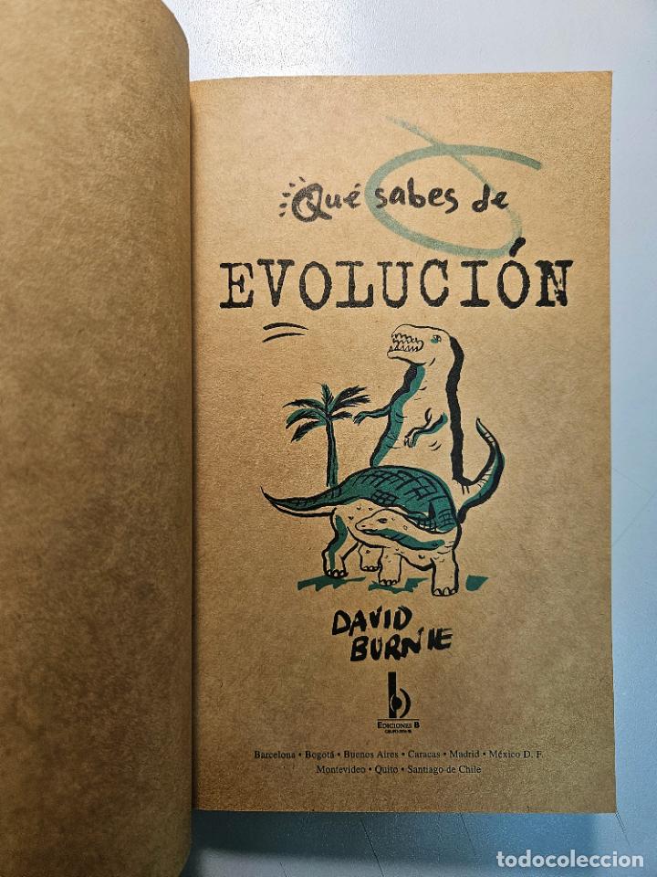 Libros de segunda mano: QU&Eacute; SABES DE EVOLUCI&Oacute;N / DAVID BURNIE / EDICIONES B, 2000 - Foto 3