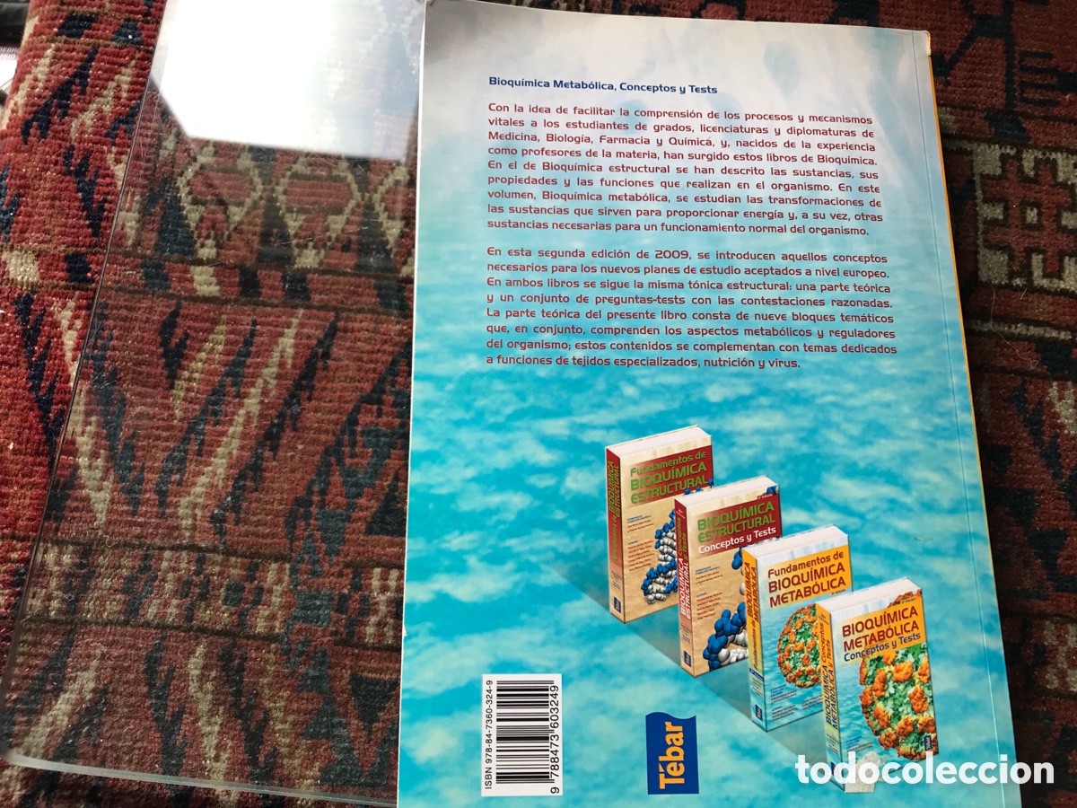 Libros de segunda mano de ciencias: Bioqu&iacute;mica metab&oacute;lica. Conceptos y test. T&eacute;bar - Foto 3