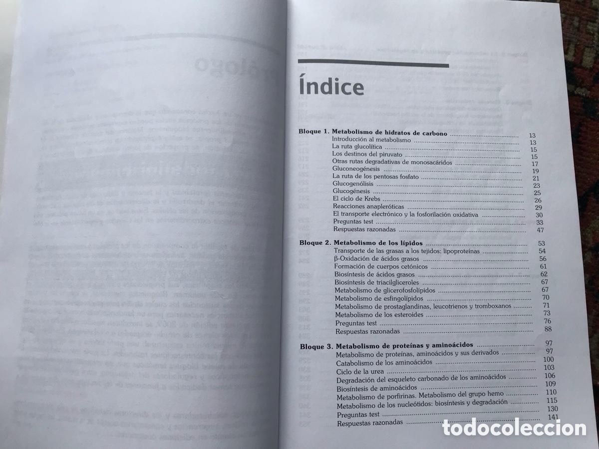 Libros de segunda mano de ciencias: Bioqu&iacute;mica metab&oacute;lica. Conceptos y test. T&eacute;bar - Foto 4