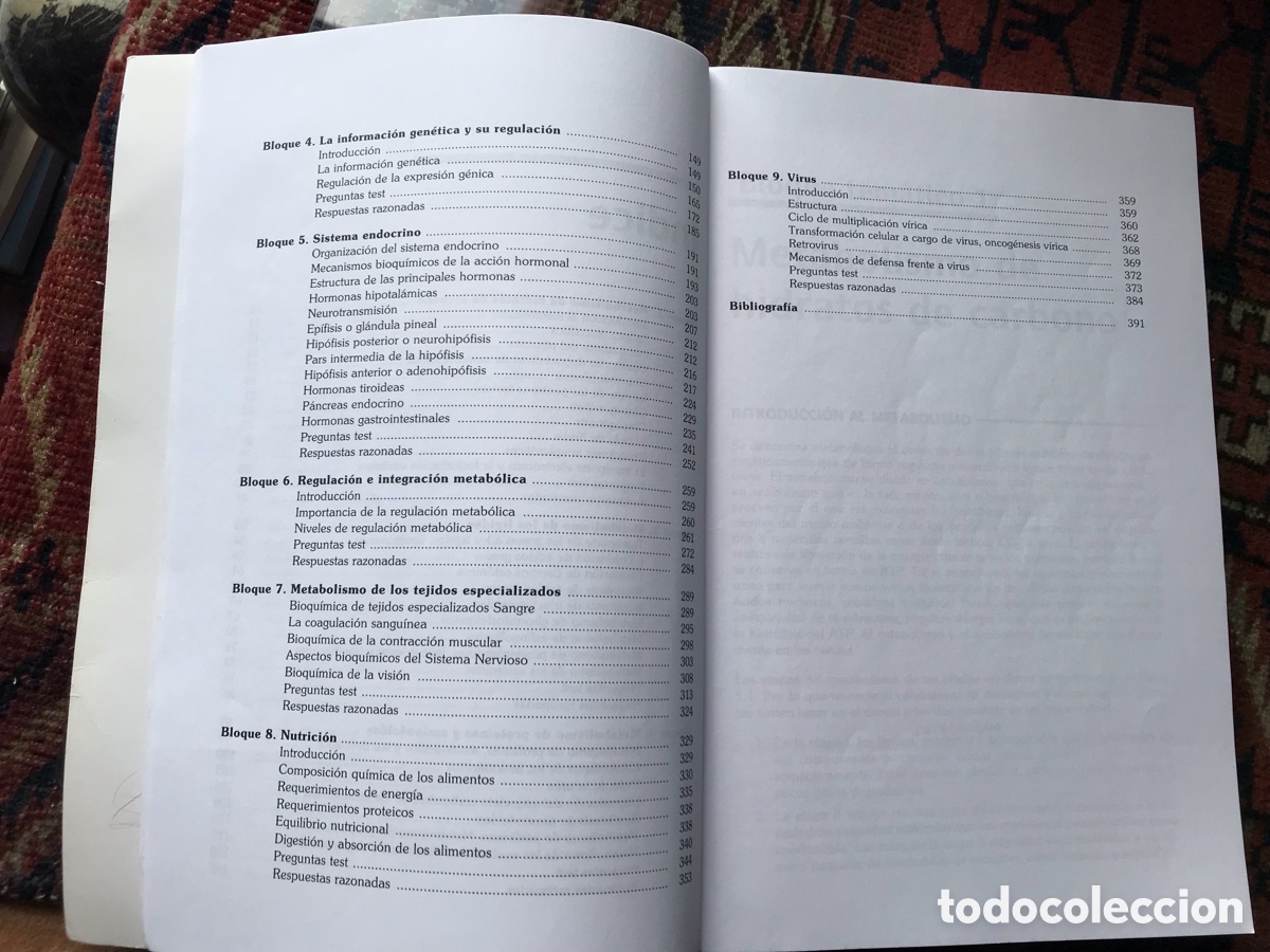Libros de segunda mano de ciencias: Bioqu&iacute;mica metab&oacute;lica. Conceptos y test. T&eacute;bar - Foto 5