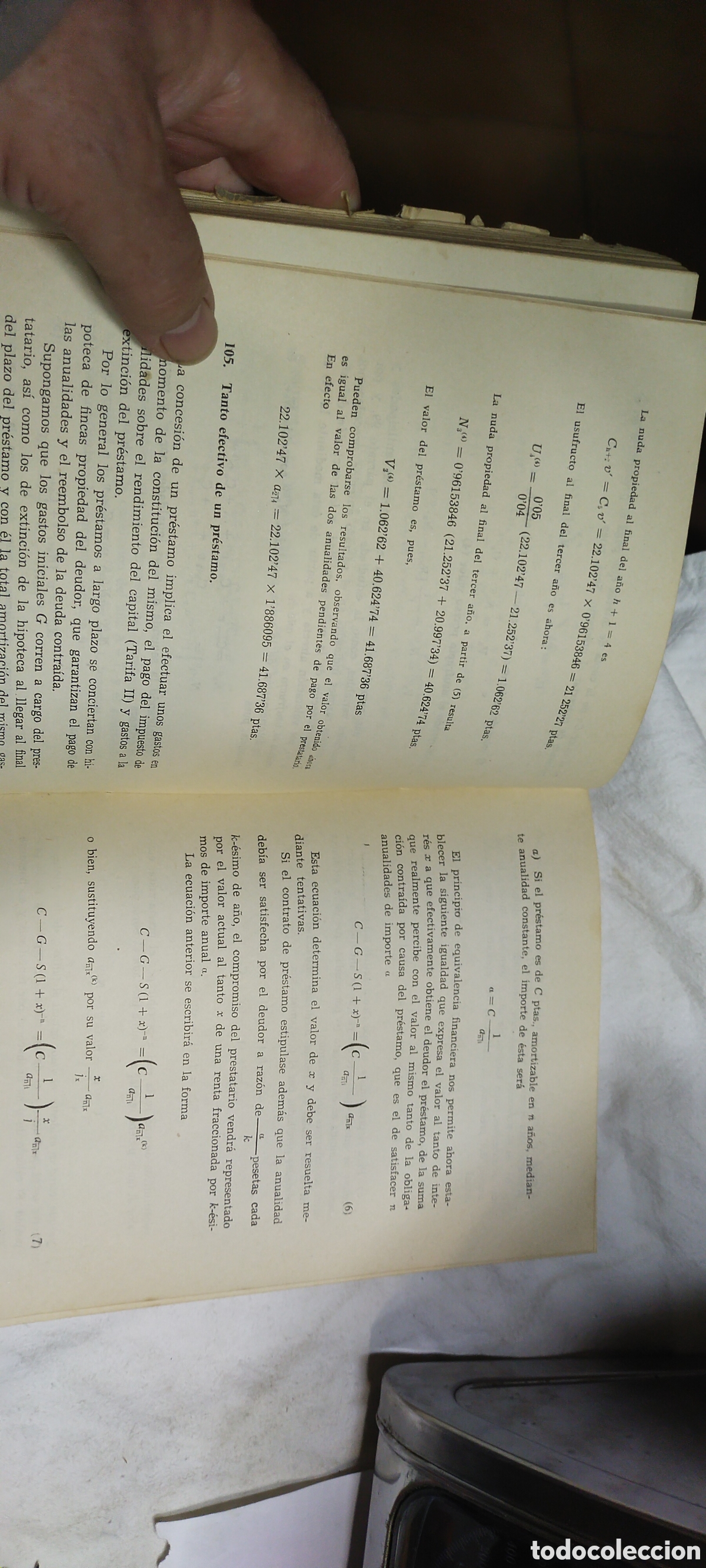 Libros de segunda mano de ciencias: Matem&aacute;tica financiera con nociones de c&aacute;lculo actuarial. 1962 - Foto 3