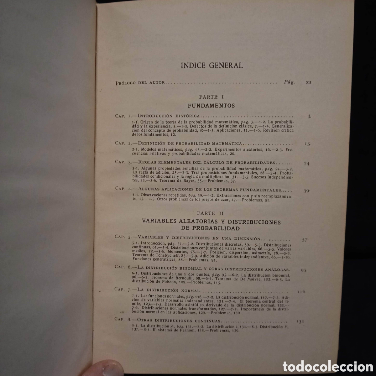 Libros de segunda mano de ciencias: ELEMENTOS DE LA TEOR&Iacute;A DE PROBABILIDADES. H. CRAMER #0436 - Foto 3