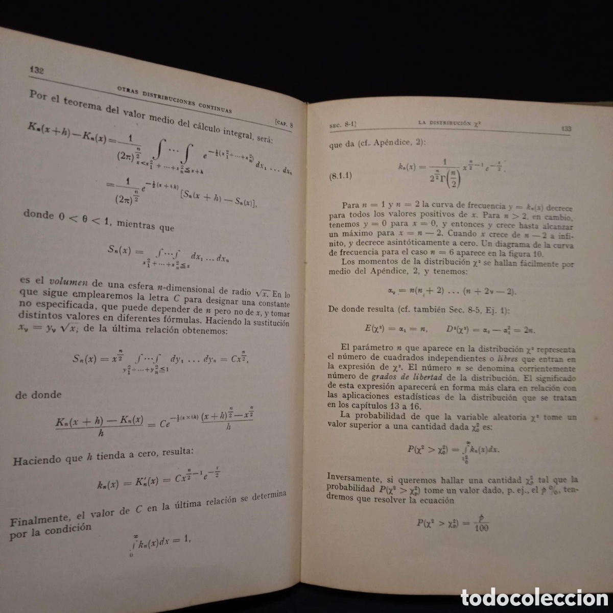 Libros de segunda mano de ciencias: ELEMENTOS DE LA TEOR&Iacute;A DE PROBABILIDADES. H. CRAMER #0436 - Foto 5