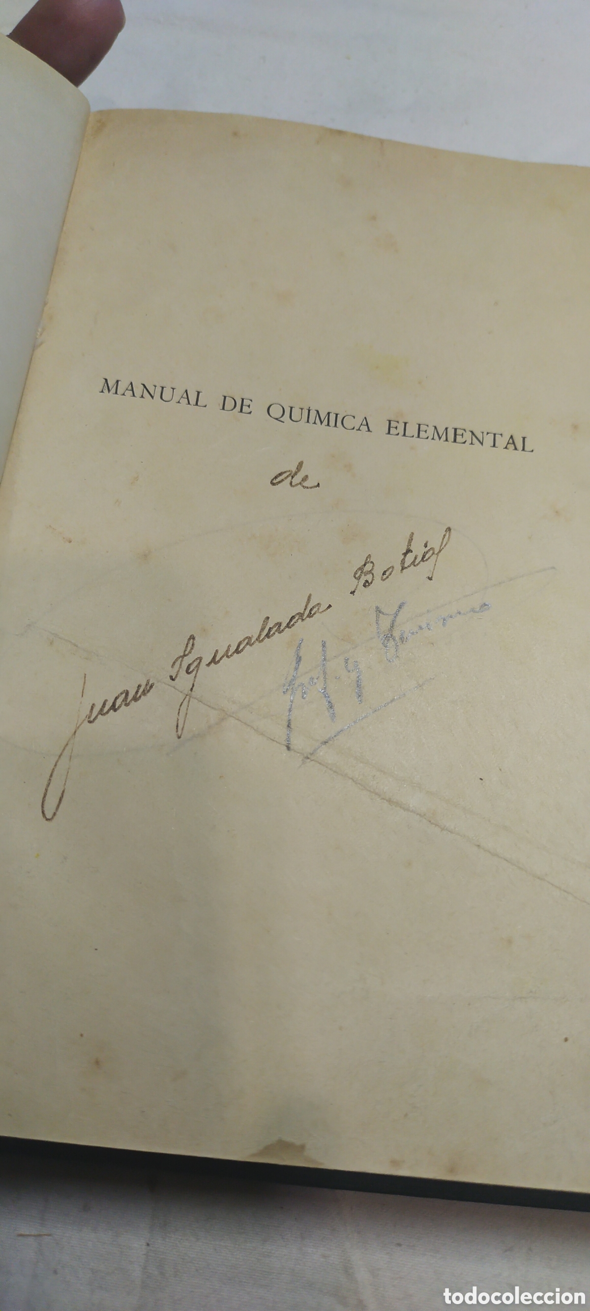 Libros de segunda mano de ciencias: Manual de qu&iacute;mica elemental. Ignacio Puig. Primera edici&oacute;n - Foto 4