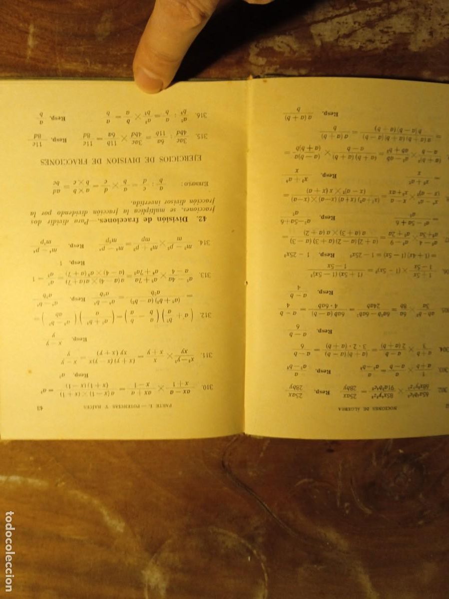 Libros de segunda mano de ciencias: Nociones de &aacute;lgebra Bru&ntilde;o 1962 - Foto 4