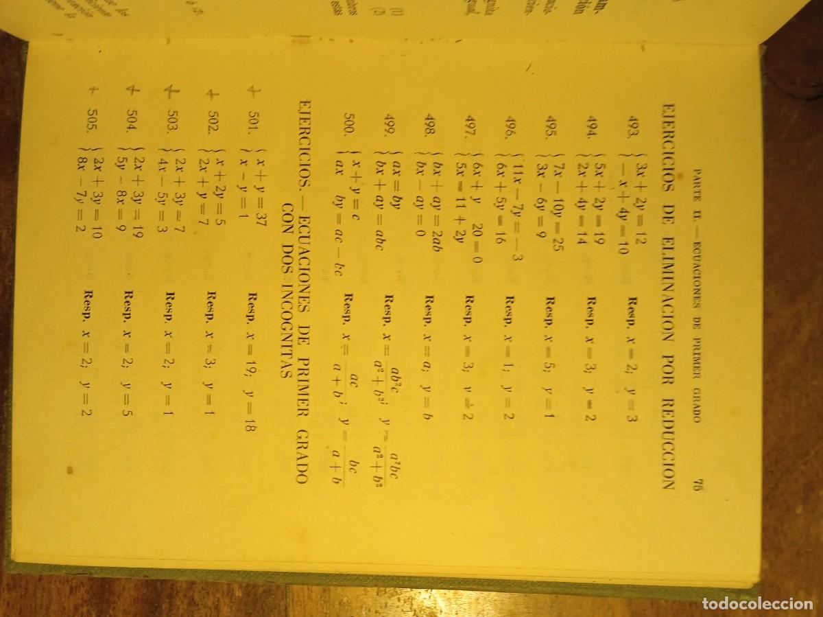 Libros de segunda mano de ciencias: Nociones de &aacute;lgebra Bru&ntilde;o 1962 - Foto 5