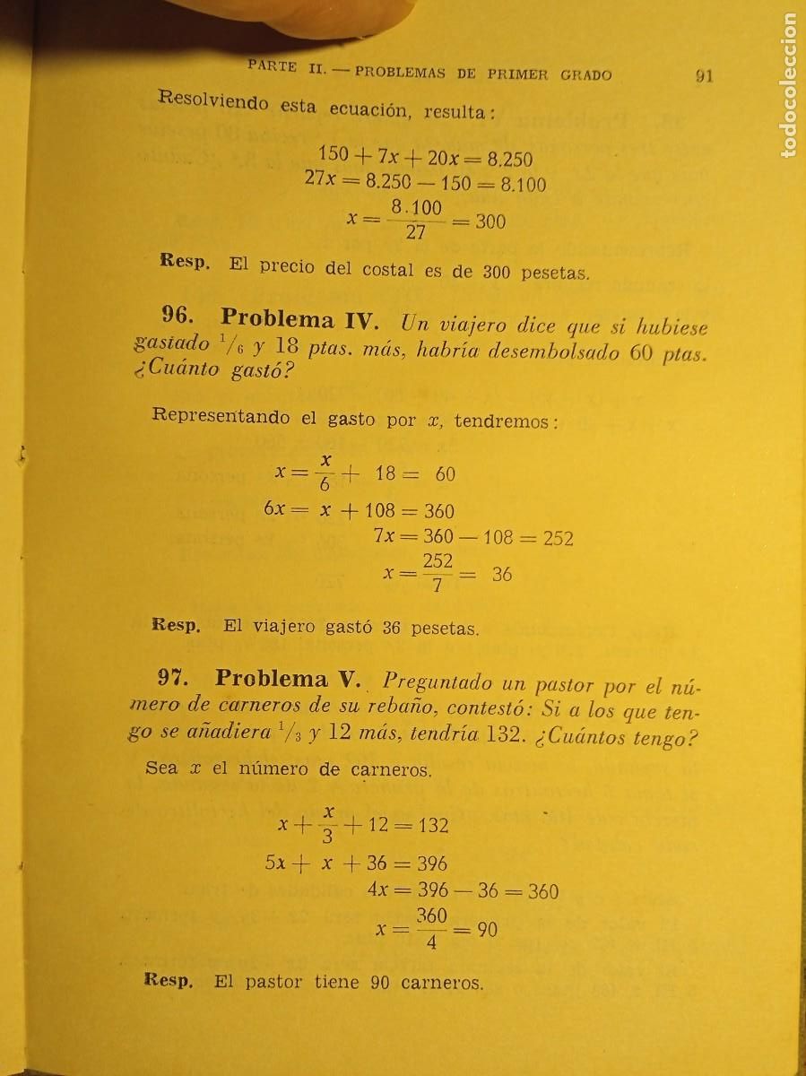 Libros de segunda mano de ciencias: Nociones de &aacute;lgebra Bru&ntilde;o 1962 - Foto 6