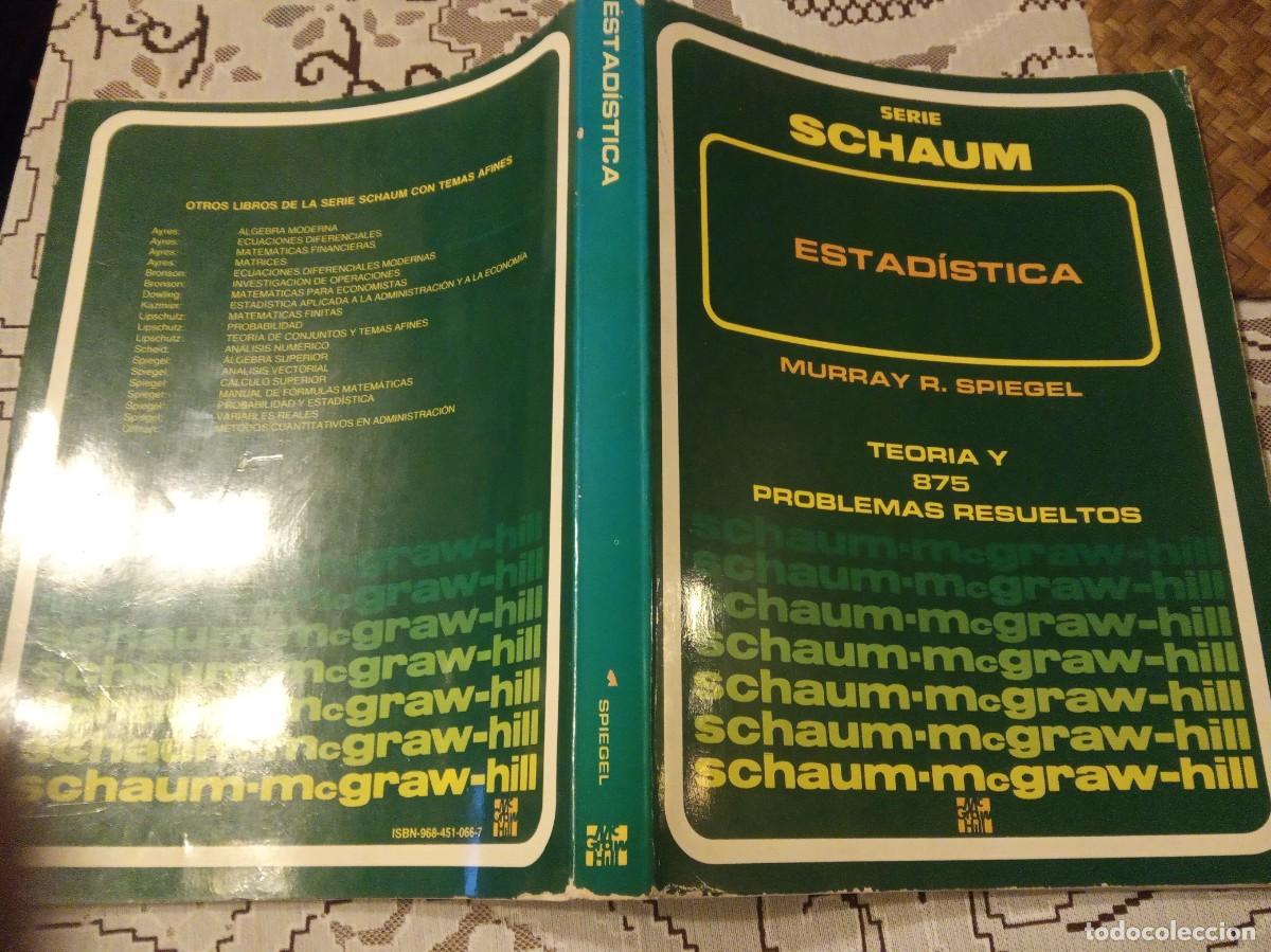 Libros de segunda mano de ciencias: ESTADISTICA (SCHAUM).-MURRAY R.SPIEGEL. - Foto 2