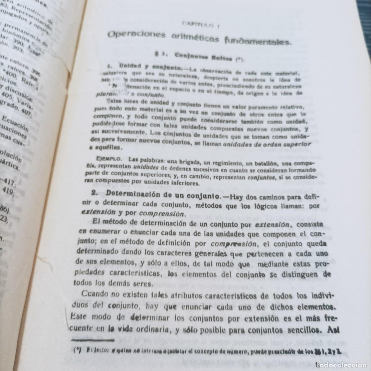 Libros de segunda mano de ciencias: ELEMENTOS DE ANALISIS ALGEBRAICO REY PASTOR, MADRID,1958,511 PAG. - Foto 3