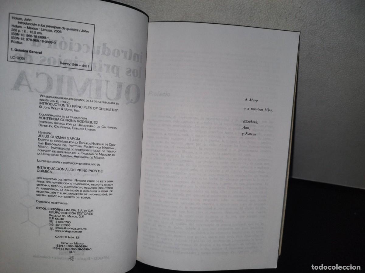 Libros de segunda mano de ciencias: 84- INTRODUCCI&Oacute;N A LOS PRINCPIOS DE QU&Iacute;MICA - JOHN R. HOLUM - Foto 5