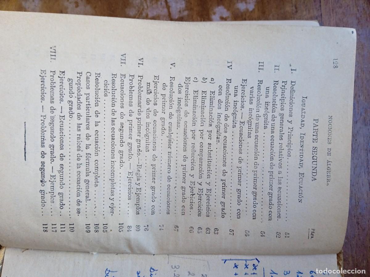 Libros de segunda mano de ciencias: Nociones de &aacute;lgebra Bru&ntilde;o - Foto 6