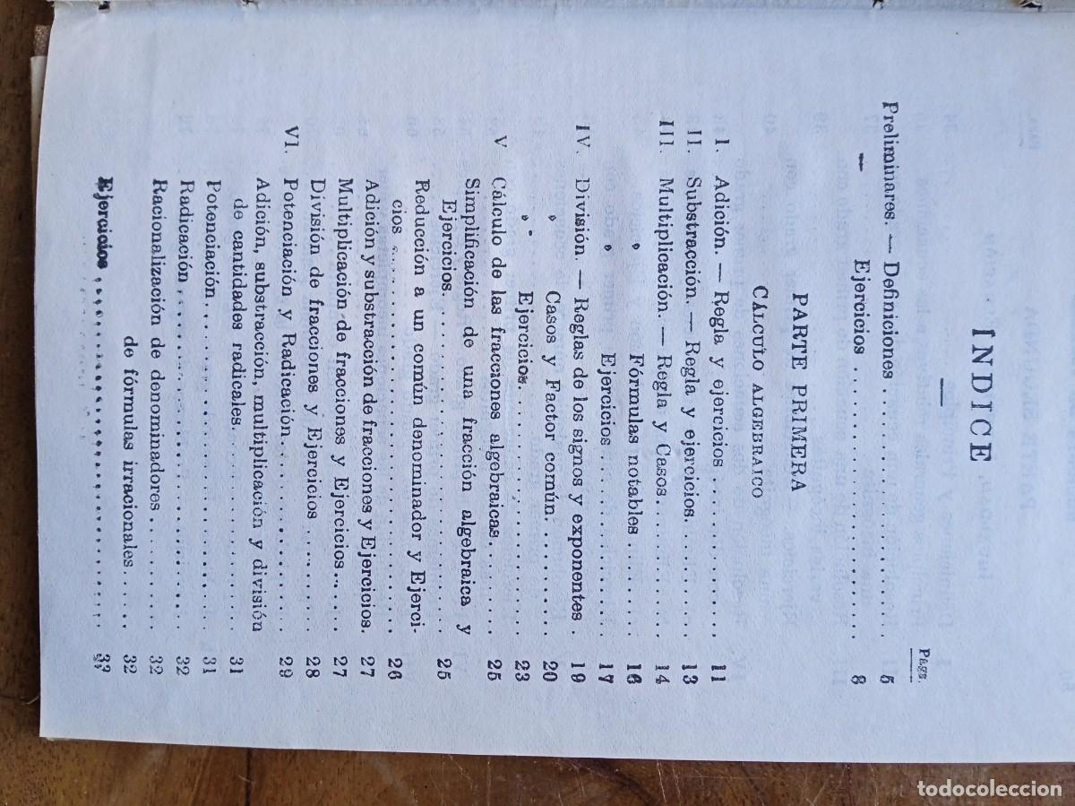 Libros de segunda mano de ciencias: Nociones &aacute;lgebra Bru&ntilde;o 1957 - Foto 4
