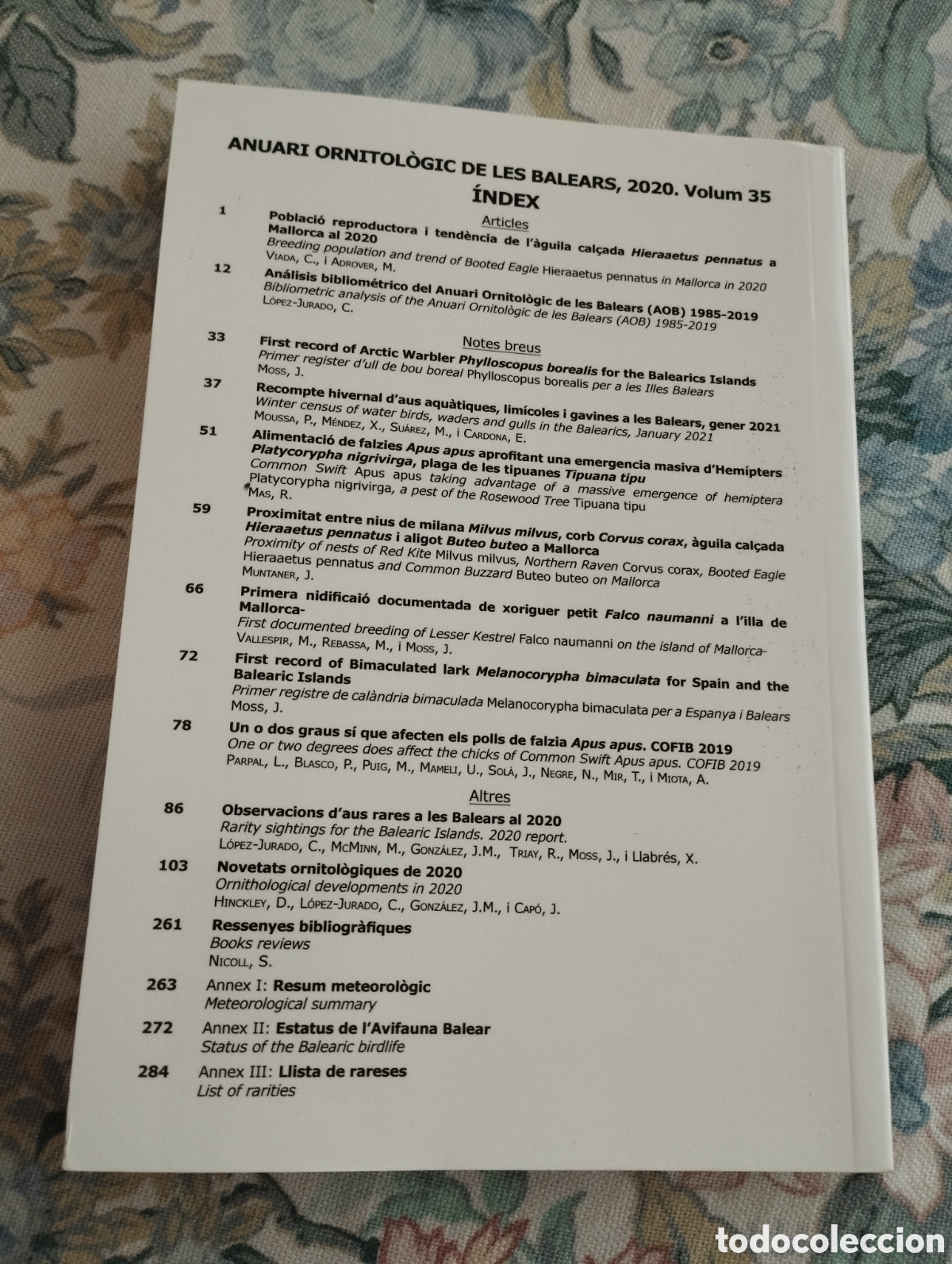 Libros de segunda mano: ANUARI ORNITOL&Ograve;GIC DE LES BALEARS, ANY 2020. VOLUM 35 - Foto 8