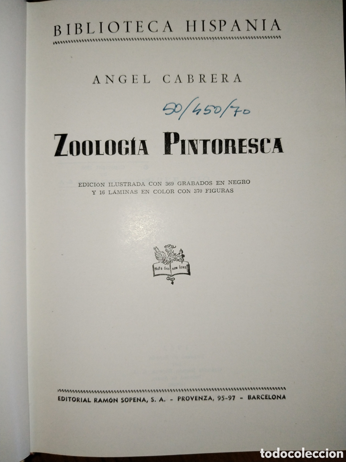 Libros de segunda mano: Zoolog&iacute;a pintoresca. Biblioteca Hispania. Sopena - Foto 2