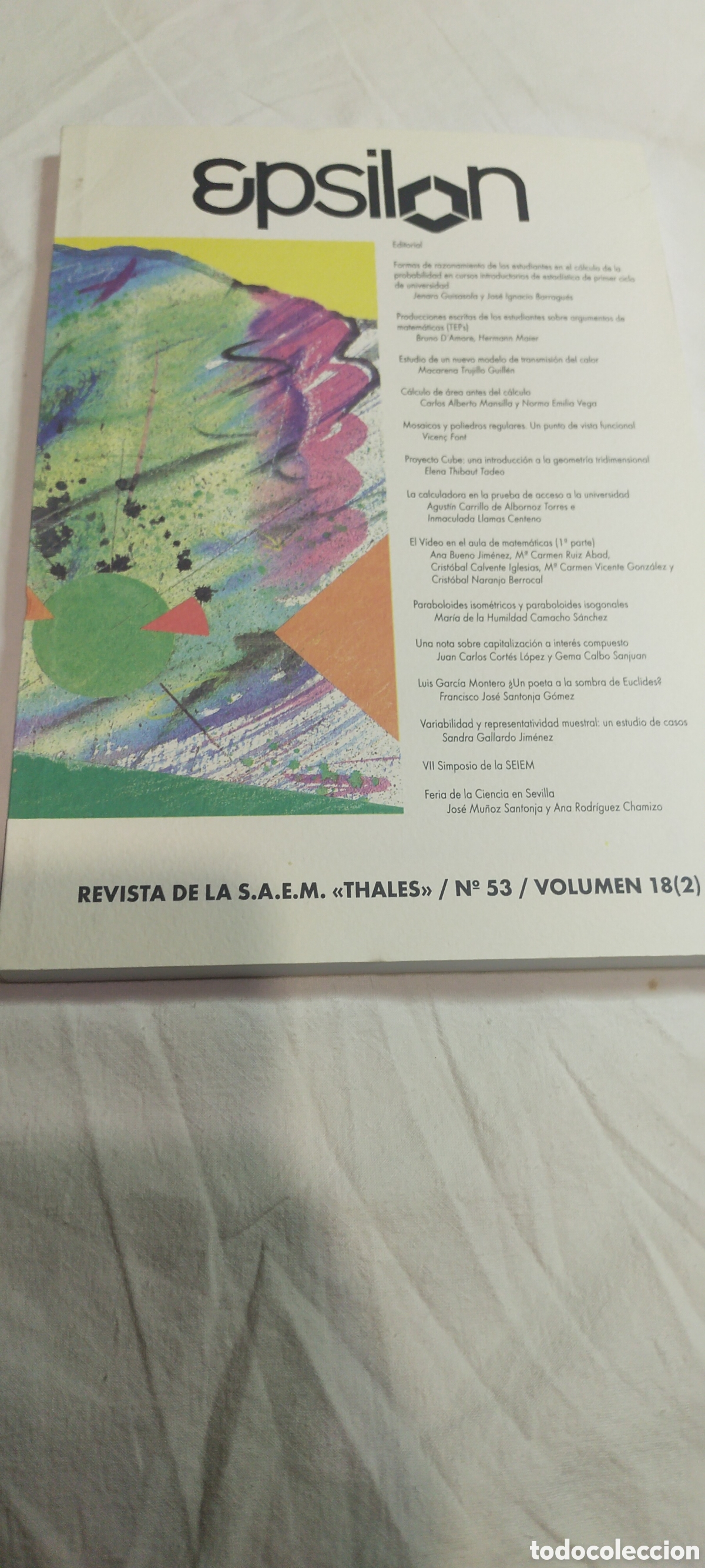 Libros de segunda mano de ciencias: Epsilon 53. Matem&aacute;ticas volumen 18 - Foto 1