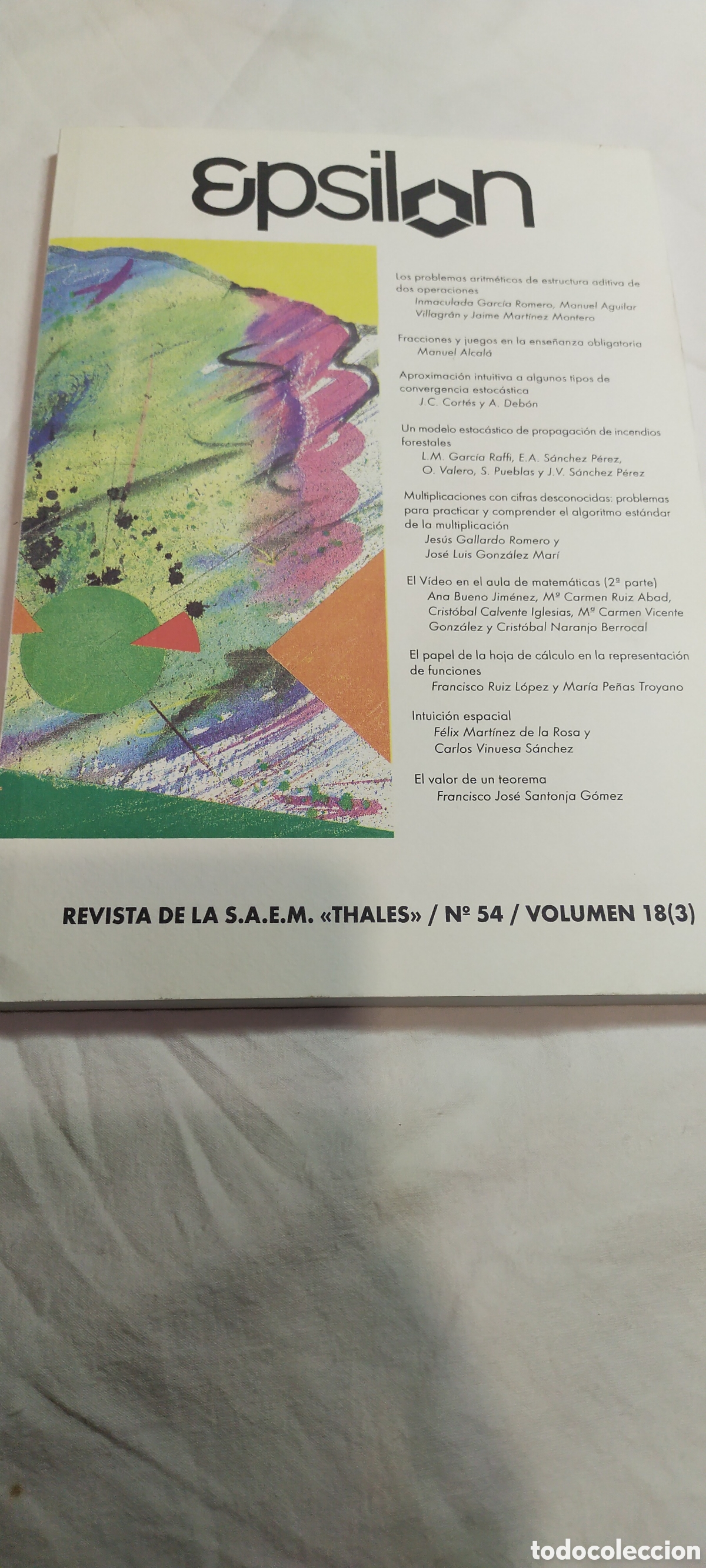 Libros de segunda mano de ciencias: Epsilon 54. Revista matem&aacute;ticas volumen 18 - Foto 1