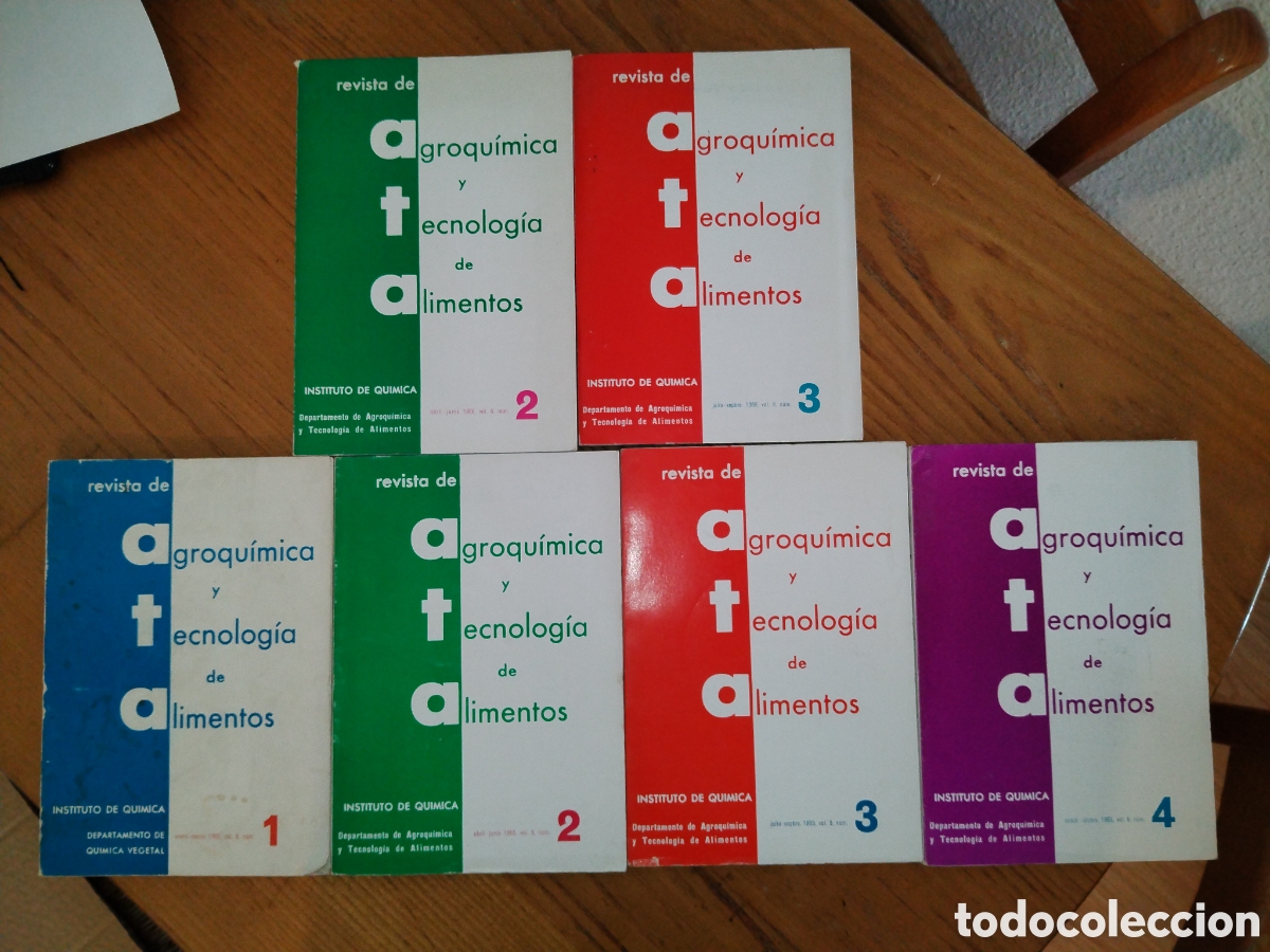 Gebrauchte B&uuml;cher der Wissenschaften: Revista de agroqu&iacute;mica y tecnolog&iacute;a de alimentos. A&ntilde;os 1965 / 66