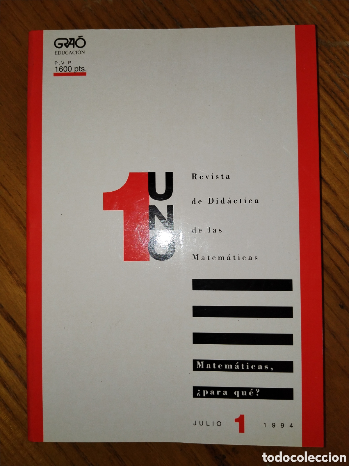 Libros de segunda mano de ciencias: Revista Uno 1. Matem&aacute;ticas, &iquest;para qu&eacute;?. Julio 1994 - Foto 1