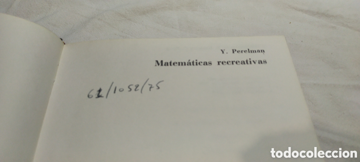 Libros de segunda mano de ciencias: Matem&aacute;ticas recreativas. Perelman. 1973 - Foto 1