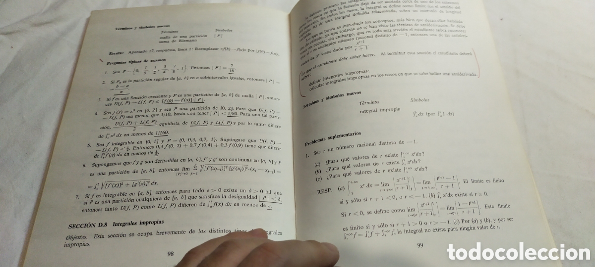 Libros de segunda mano de ciencias: Suplemento al curso programado de c&aacute;lculo. David merriell - Foto 6