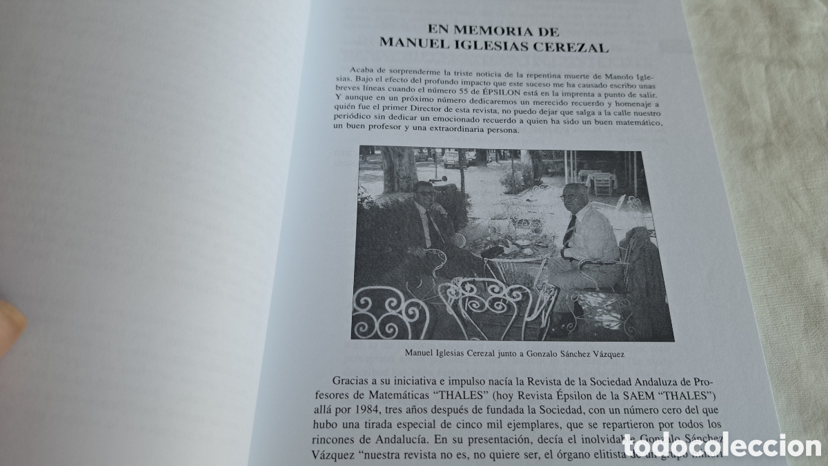 Libros de segunda mano de ciencias: Revista EPSILON n&deg; 55. - Foto 4