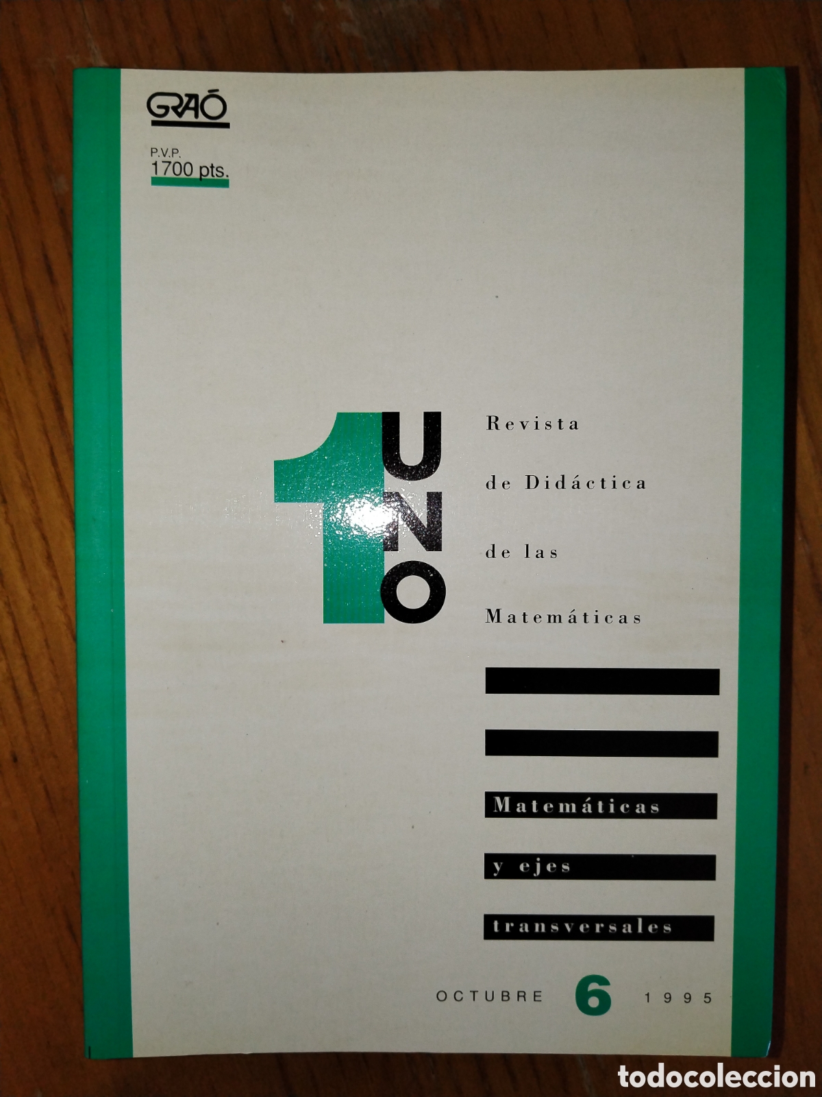 Libros de segunda mano de ciencias: Revista Uno 6. Matem&aacute;ticas y ejes transversales. Octubre 1995 - Foto 1