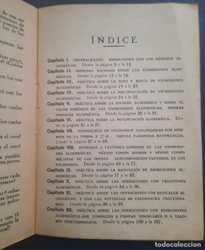 Libros de segunda mano de ciencias: TRATADO PR&Aacute;CTICO DE &Aacute;LGEBRA - VALLES COLLANTES 1942. - Foto 5