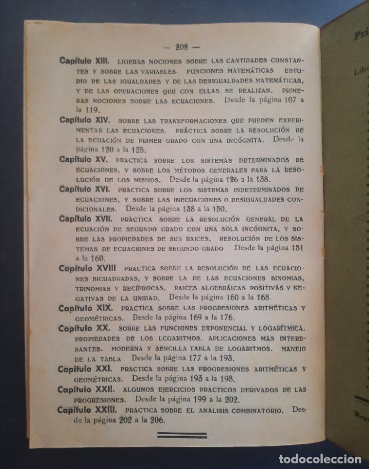 Libros de segunda mano de ciencias: TRATADO PR&Aacute;CTICO DE &Aacute;LGEBRA - VALLES COLLANTES 1942. - Foto 6