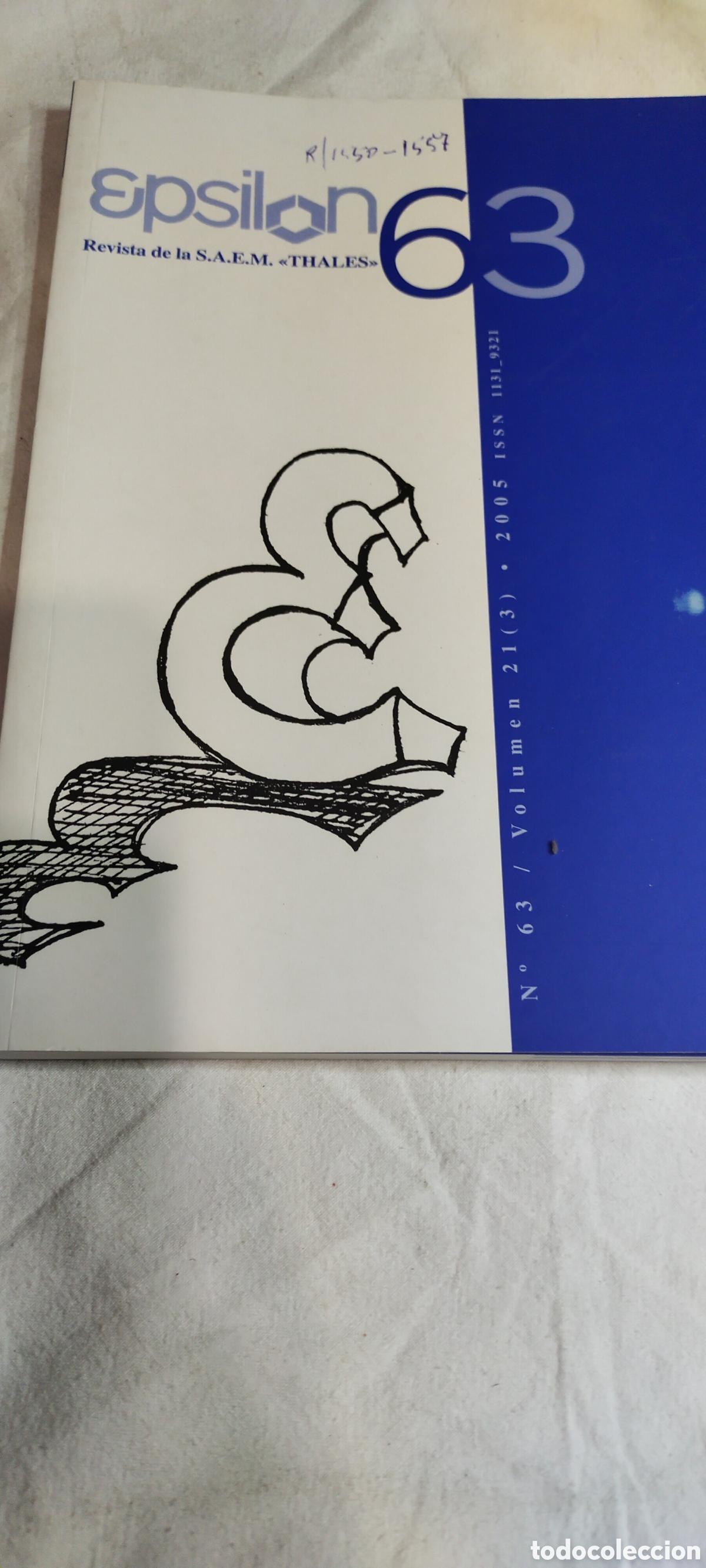 Libros de segunda mano de ciencias: Epsilon 63. Revista matem&aacute;ticas. Volumen 21. - Foto 1